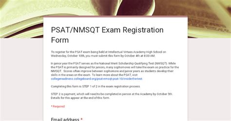 register for psat test.
